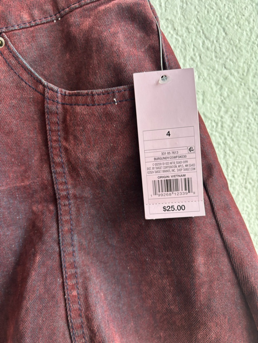 NWT Wild Fable Burgundy Flared Mini Skirt Size 4 - Picture 2 of 6